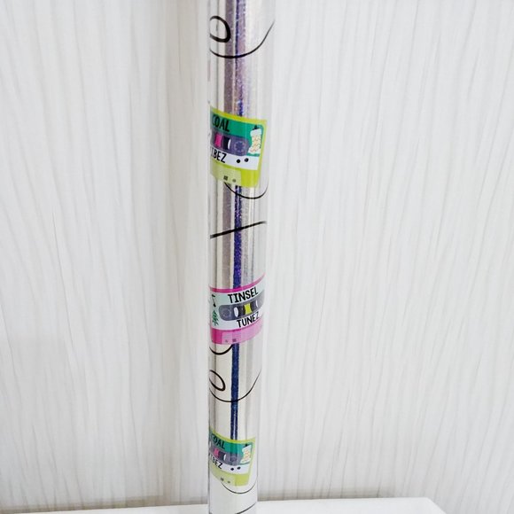 Retro Cassette Tape Design Christmas Premium Specialty Gift Wrapping Paper Roll - Picture 1 of 3